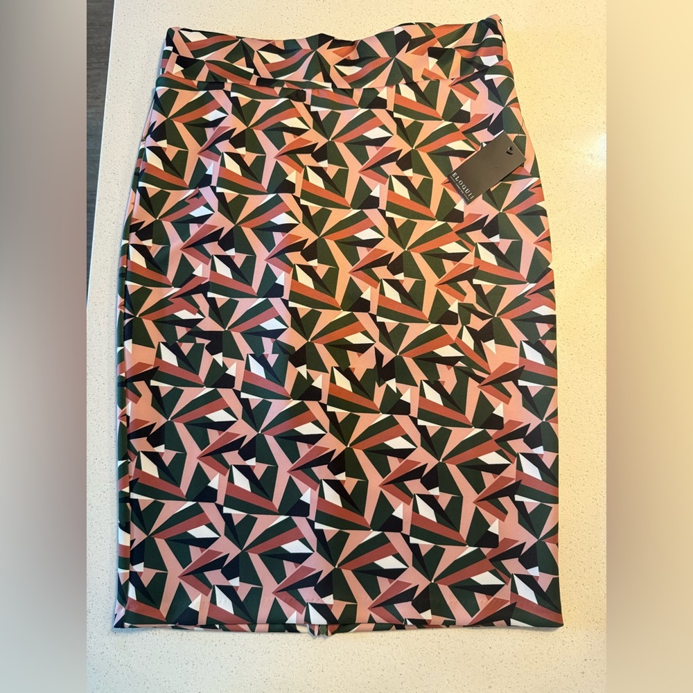 Eloquii Neoprene Geometric Pencil Skirt